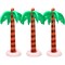 3 Pack Inflatable Palm Tree for Tropical Pool Party, Hawaiian Luau, Summer Birthday Decorations (35 In)